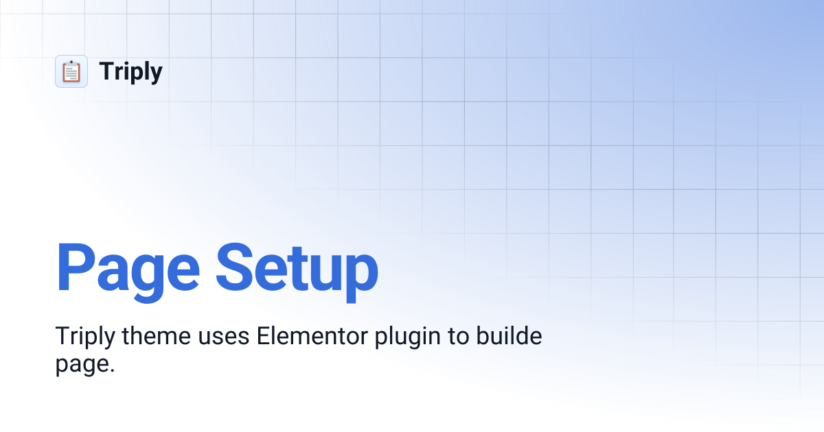 Page Setup | Triply