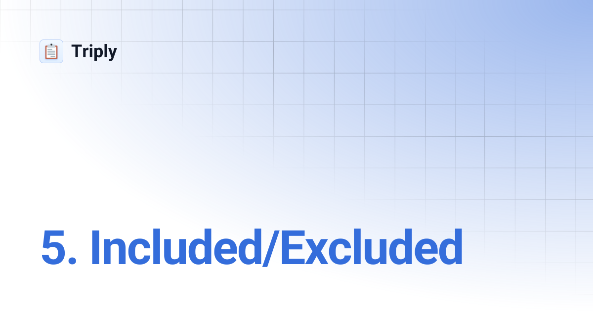 5. Included/Excluded | Triply